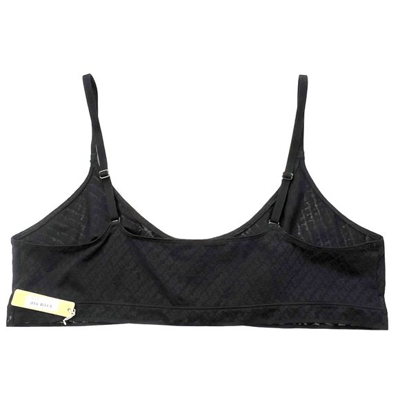 SKIMS Logo Mesh Triangle Bralette Onyx 3X - Picture 2 of 9